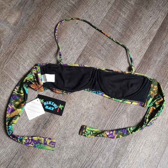 Bikini Bay Bandeau bathing suit top removable strap size 10 - Picture 2 of 5